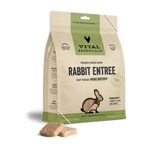 3.75oz Vital Essentials Freeze-Dried Cat Rabbit Mini Patties - Health/First Aid